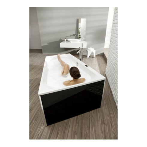 Hoesch Trapez-Badewanne THASOS 1750 x 1100 x 490 mm, rechte Ausführung weiß