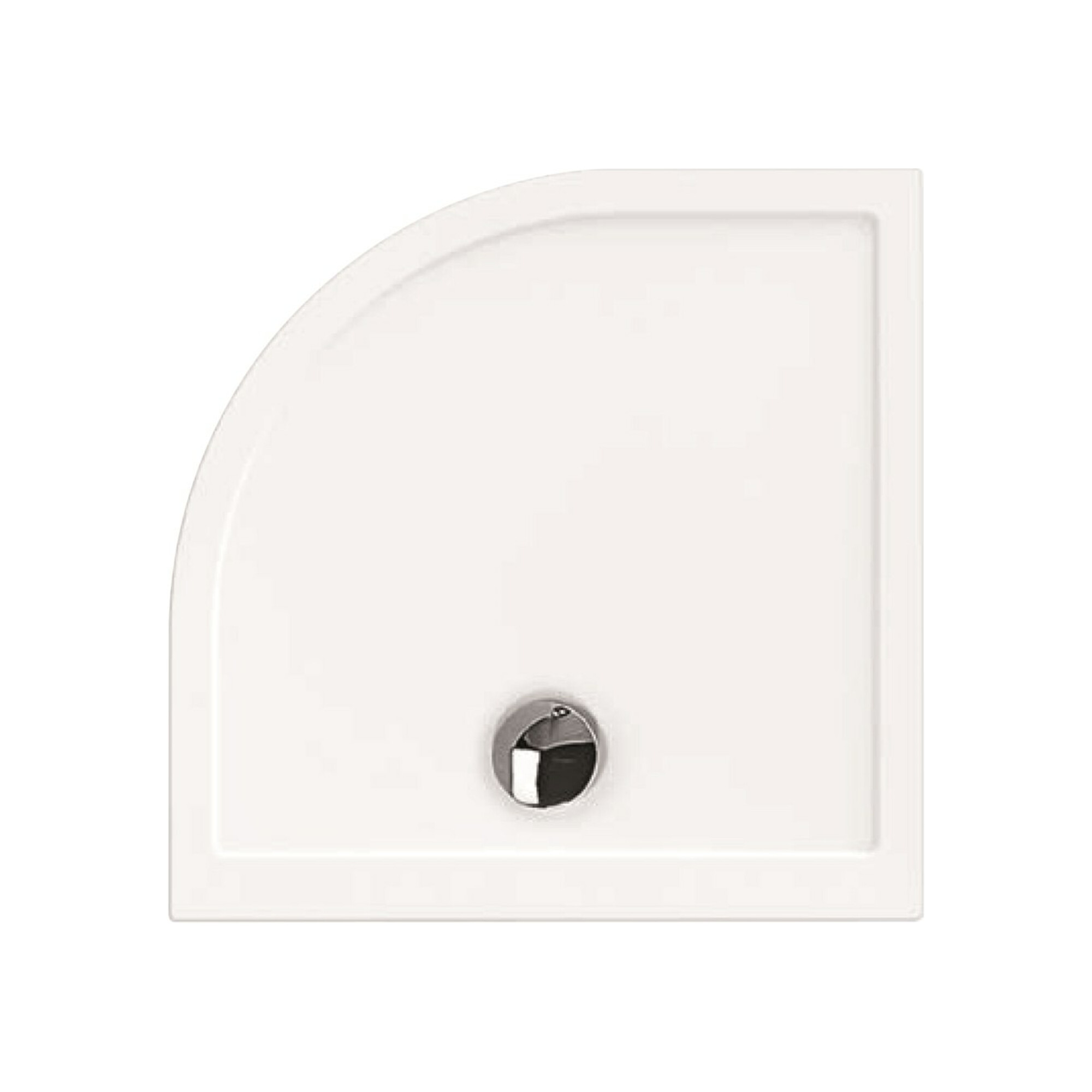 Hoesch Viertelkreis-Duschwanne Samar weiß, 100x100x3cm, ultraflach