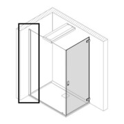 Hoesch Wandanschlussprofil 220cm, z Bef d Glasscheibe, ED-Opt.