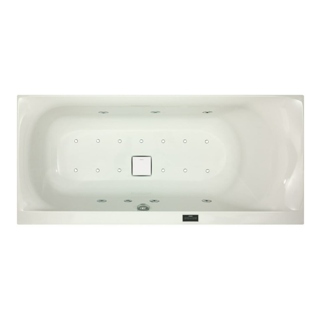 Hoesch Whirlpool Happy D. 6180 & Laola II Whirl+ Air, blanc/chrome/moteur D/G