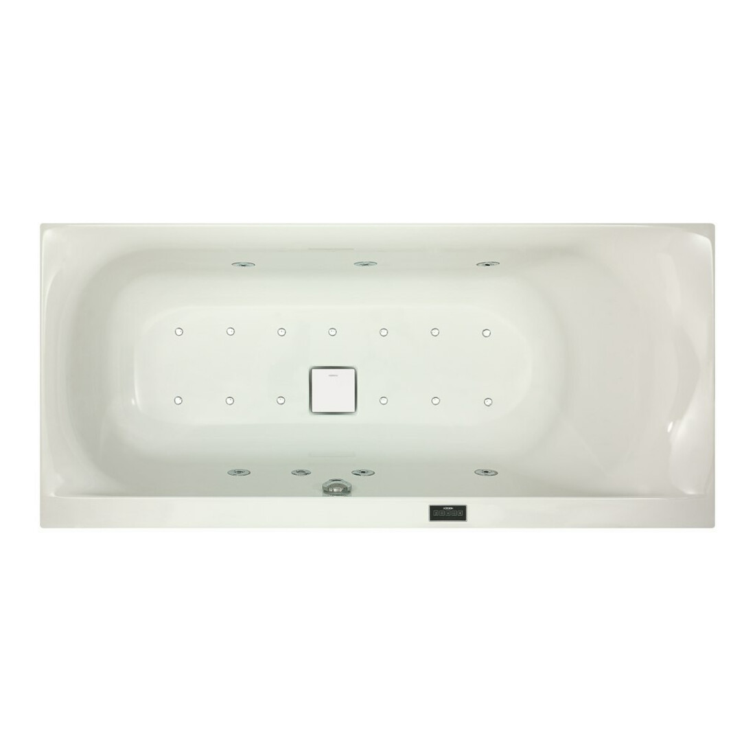 Hoesch Whirlpool Happy D. 6484&Laola II Whirl+ Air, blanc/chromé/moteur gauche