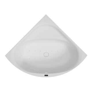 Hoesch Whirlpool iSensi Angle 1500 x 1500 Monolith Système iSensi Blanc, BiColor Blanc-Gris