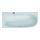 Hoesch Whirlpool iSensi Eck 1700x750 Monolith li. Befüllung Chrom, BiColor Weiß-Grau-1