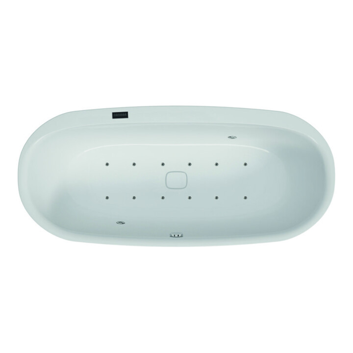 Hoesch Whirlpool iSensi Oval 1800x800 Monolith iSensi Système droite, Bicolore Blanc-Gris