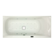Hoesch Whirlpool iSensi Trapèze 1500x1000 gauche Laola II, blanc/chromé/moteur gauche