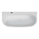 Hoesch Whirlpool iSensi Vorwand 1600x750, moteur droite, système iSensi blanc, bicolore blanc-noir-1