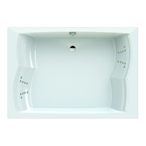 Hoesch Whirlpool Santee 6652 & Tergum pour 2 bains à remous, blanc/chromé/moteur central
