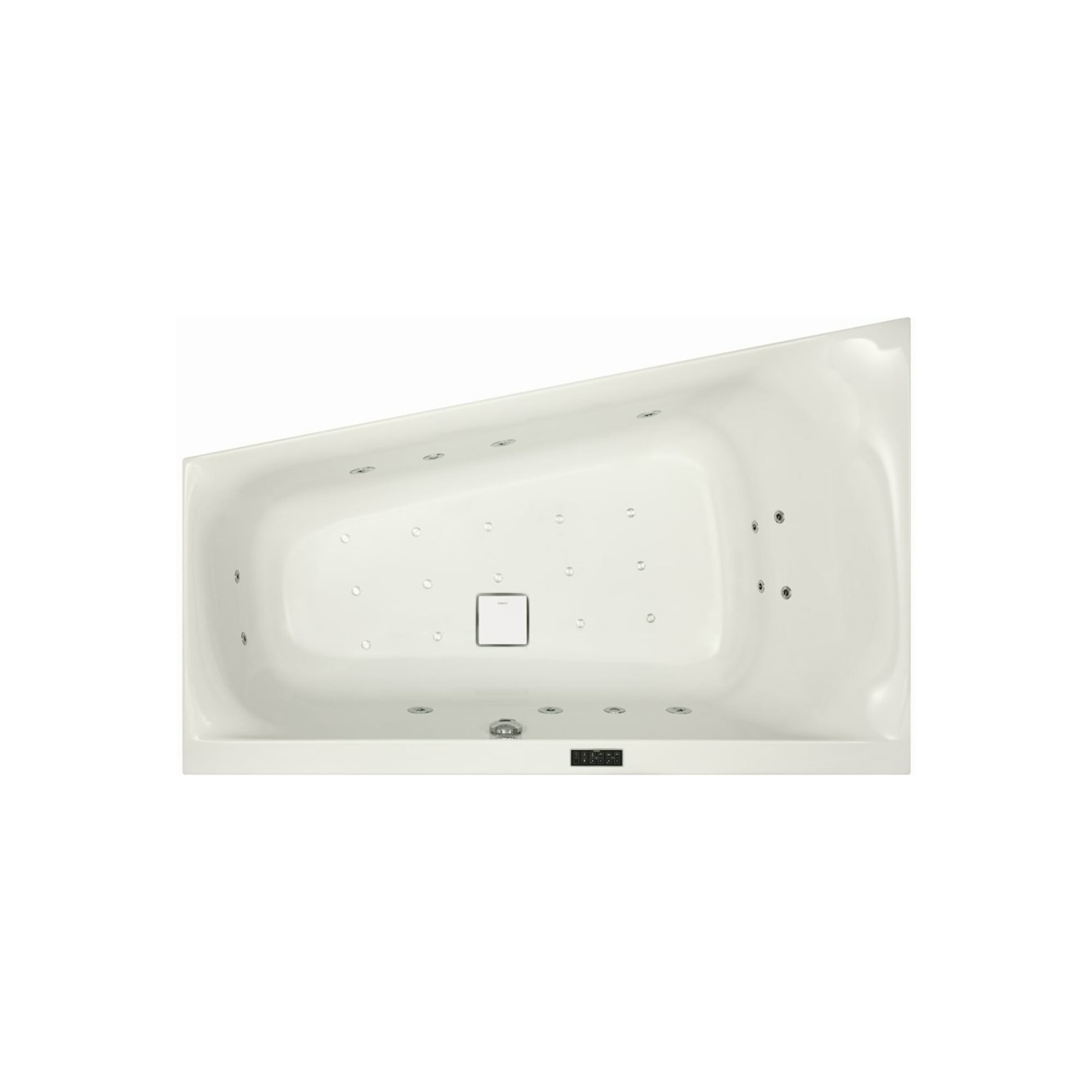Hoesch Whirlpool Thasos 3745&Reviva II Power+Air weiß/verchromt/Motor links