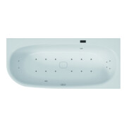 Hoesch Whirlpool iSensi Eck 1700x750 Monolith re. Befüllung Chrom, BiColor Weiß-Grau