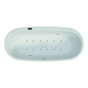 Hoesch Whirlpool iSensi Oval 1900x1200 Monolith iSensi System re., BiColor Weiß-Grau