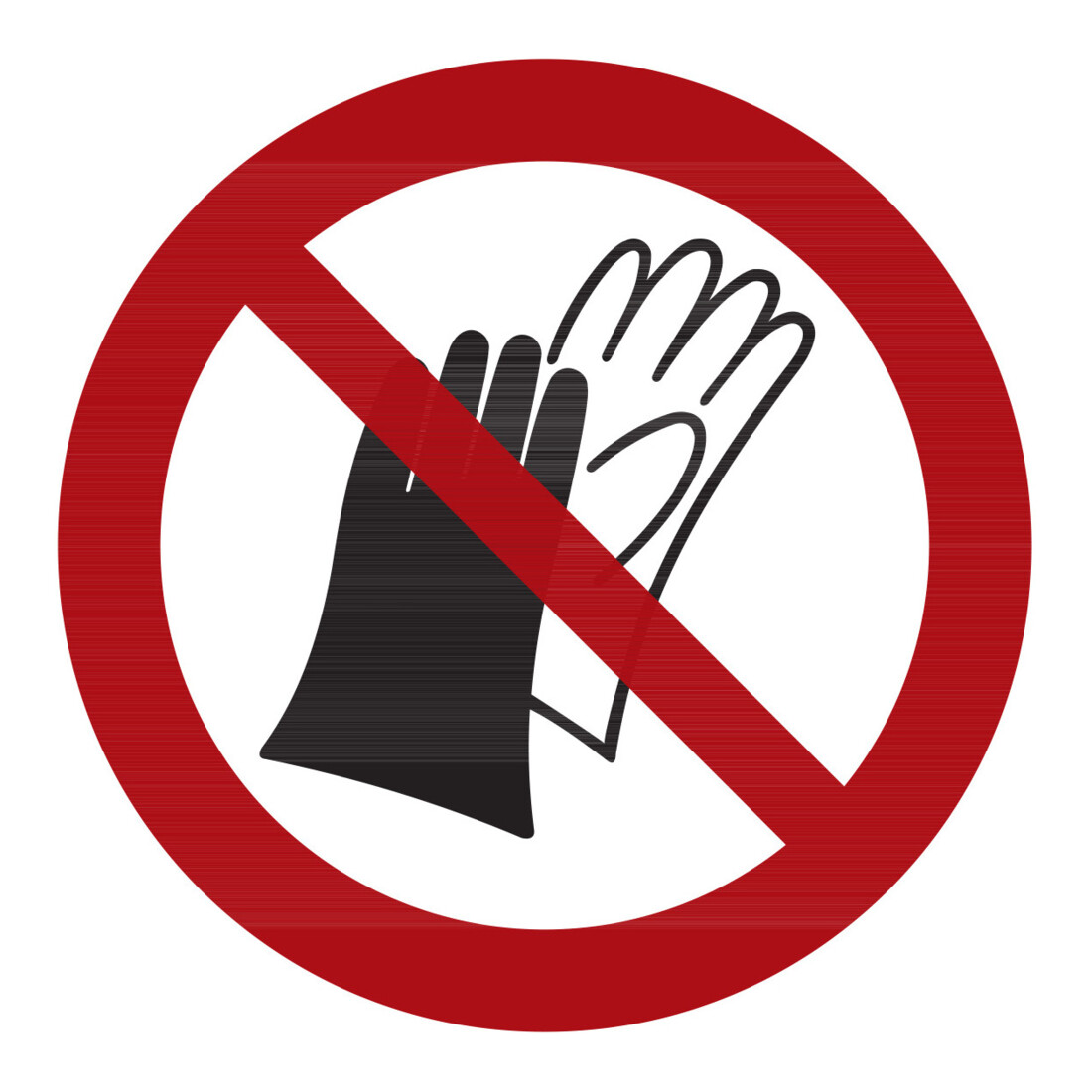 HOFFMANN Panneau d’interdiction Utilisation de gants interdite, type : 04100