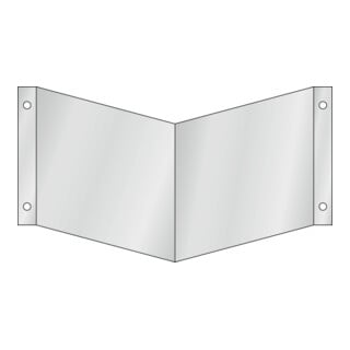 HOFFMANN Panneau en angle Montage mural pour deux symboles de petite taille, Type: 01150