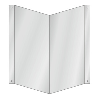 HOFFMANN Panneau en angle Montage mural pour quatre symboles, Type: 02150
