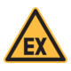 HOFFMANN Simbolo di avvertimento, Attenzione: area in cui può formarsi un'atmosfera esplosiva, Modello: 02200-1
