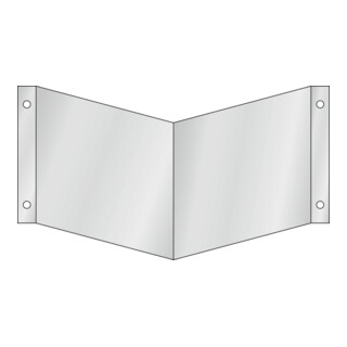 HOFFMANN V-bord Wandmontage voor twee symbolen klein, Type: 01200