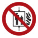 HOFFMANN Verbodstekens Lift bij brand niet gebruiken, Type: 02200-1