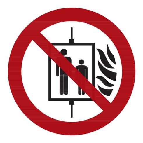 HOFFMANN Verbodstekens Lift bij brand niet gebruiken, Type: 04100