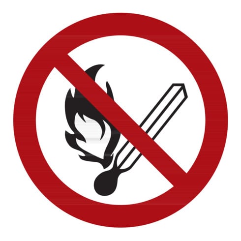 HOFFMANN Verbodstekens Vuur, open licht en roken verboden, Type: 04300