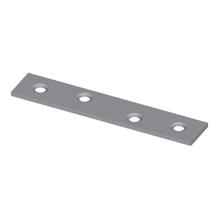 Hohage Plaque de connexion L.80mm B.15mm S.2,0mm VA gestr.