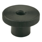 Hohe Rändelmutter DIN466 d1 M 4mm d2 16mm STA brün. Ganter-1