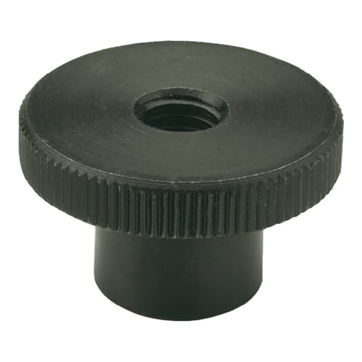 Hohe Rändelmutter DIN466 d1 M 4mm d2 16mm STA brün. Ganter