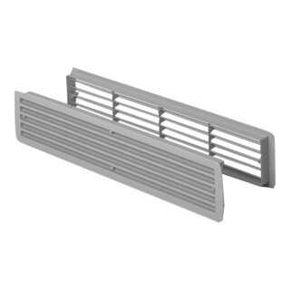 HOJU Grille de ventilation pour salle de bain L 457 mm, H 92 mm couleur acier inoxydable