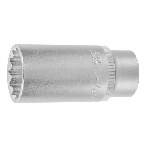 HOLEX 12-kant dop lang,1/2 inch inch-uitvoering, Sleutelwijdte: 1.1/16inch