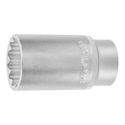 HOLEX 12-kant dop lang,1/2 inch inch-uitvoering, Sleutelwijdte: 1.1/4inch