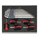 Holex 6-kant-Winkelschraubendreher / kurze Schraubendreher, Anzahl der Werkzeuge: 14-1