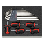 Holex 6-kant-Winkelschraubendreher / kurze Schraubendreher, Anzahl der Werkzeuge: 14