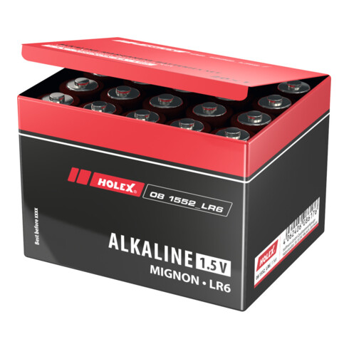 HOLEX Alkali-mangaanbatterijen, Internationaal type: LR6