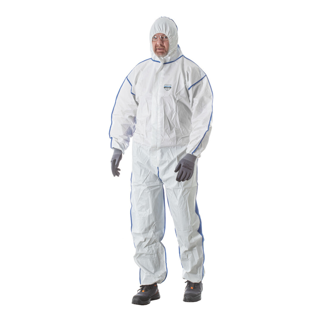HOLEX Beschermingsoverall type 5/6, wit / blauw, Uniseks-maat: 3XL