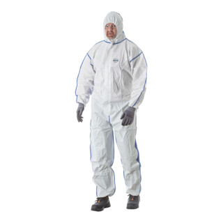 HOLEX Beschermingsoverall type 5/6, wit / blauw, Uniseks-maat: XL