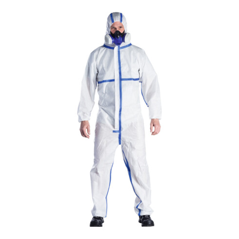 HOLEX Beschermingsoverall type 5/6, wit, Uniseks-maat: 3XL