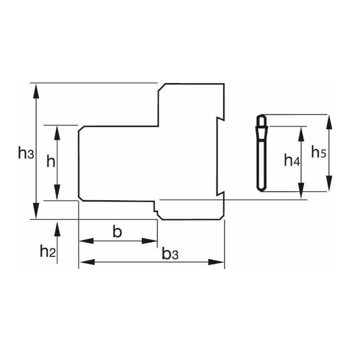 Holex Blocs porte-lames, Hauteur de queue h: 16 mm