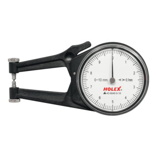HOLEX Buitensneltasters met klok, Meetbereik: 0-10 mm