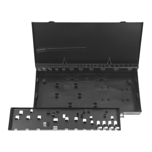 HOLEX Cassetta in lamiera vuota per set per filettatura, Per filettatura metrica: M3-20