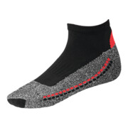Holex Chaussettes fonctionnelles, courtes, noir / rouge / gris, Taille unisexe: 36-38