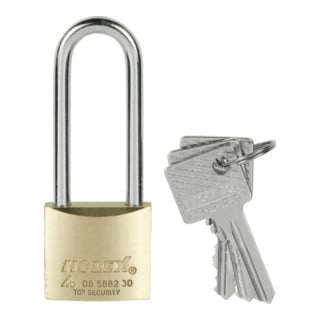 HOLEX cilinderslot met hoge beugel multisleutel messing
