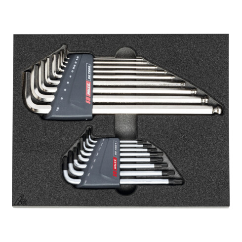 Holex Clé mâle coudée pour Torx et 6 pans, Nombre d'outils: 17