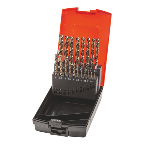 HOLEX CleverDrill spiraalborenset HSS nr. 114031 met cassette, ongecoat, Type: 1-10