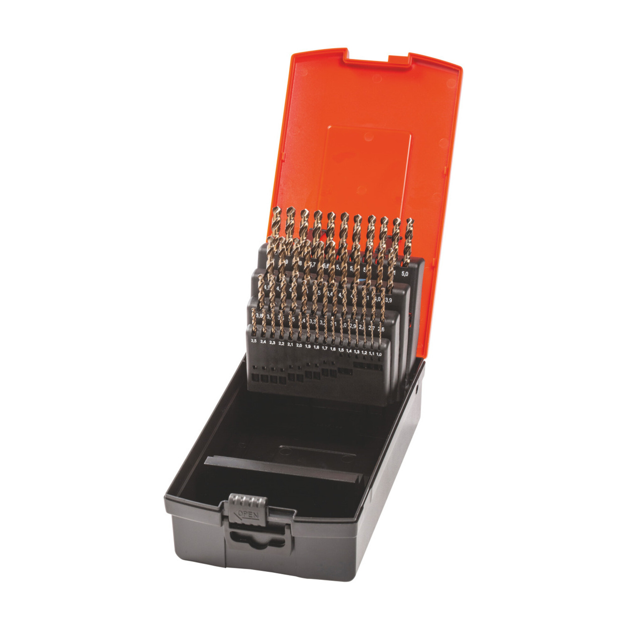 Holex CleverDrill Spiralbohrer-Satz HSS Nr. 114031 mit Kassette, unbeschichtet, Typ: 1-6