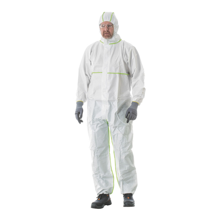 HOLEX Combinaison de protection type 4/5/6, blanc, Taille unisexe : XL