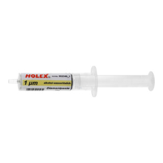HOLEX Diamantslijppasta 10 g, alcohol en in water oplosbaar monokristallijn, Korrelgrootte diamantslijppasta: 1µm