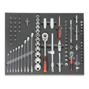 HOLEX Dopsleutelassortiment 1/4 en 1/2 inch, Aantal gereedschappen: 82