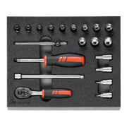 HOLEX Dopsleutelassortiment 1/4 inch, Aantal gereedschappen: 20