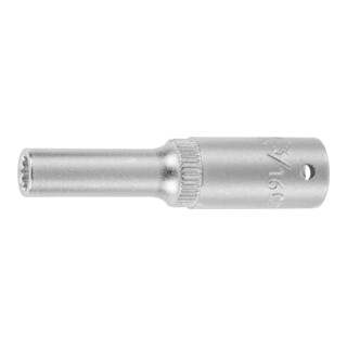 HOLEX Douille 12 pans 1/4 pouce, longue Version en pouces, Ouverture : 3/16pouce