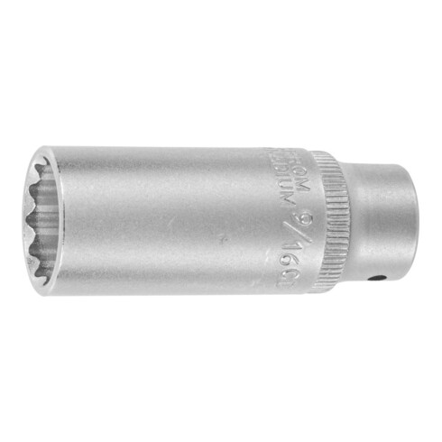 HOLEX Douille 12 pans 1/4 pouce, longue Version en pouces, Ouverture : 9/16pouce