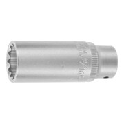 HOLEX Douille 12 pans 1/4 pouce, longue Version en pouces, Ouverture : 9/16pouce