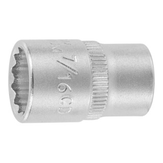 HOLEX Douille 12 pans, 1/4 pouce Version en pouces, Ouverture : 7/16pouce
